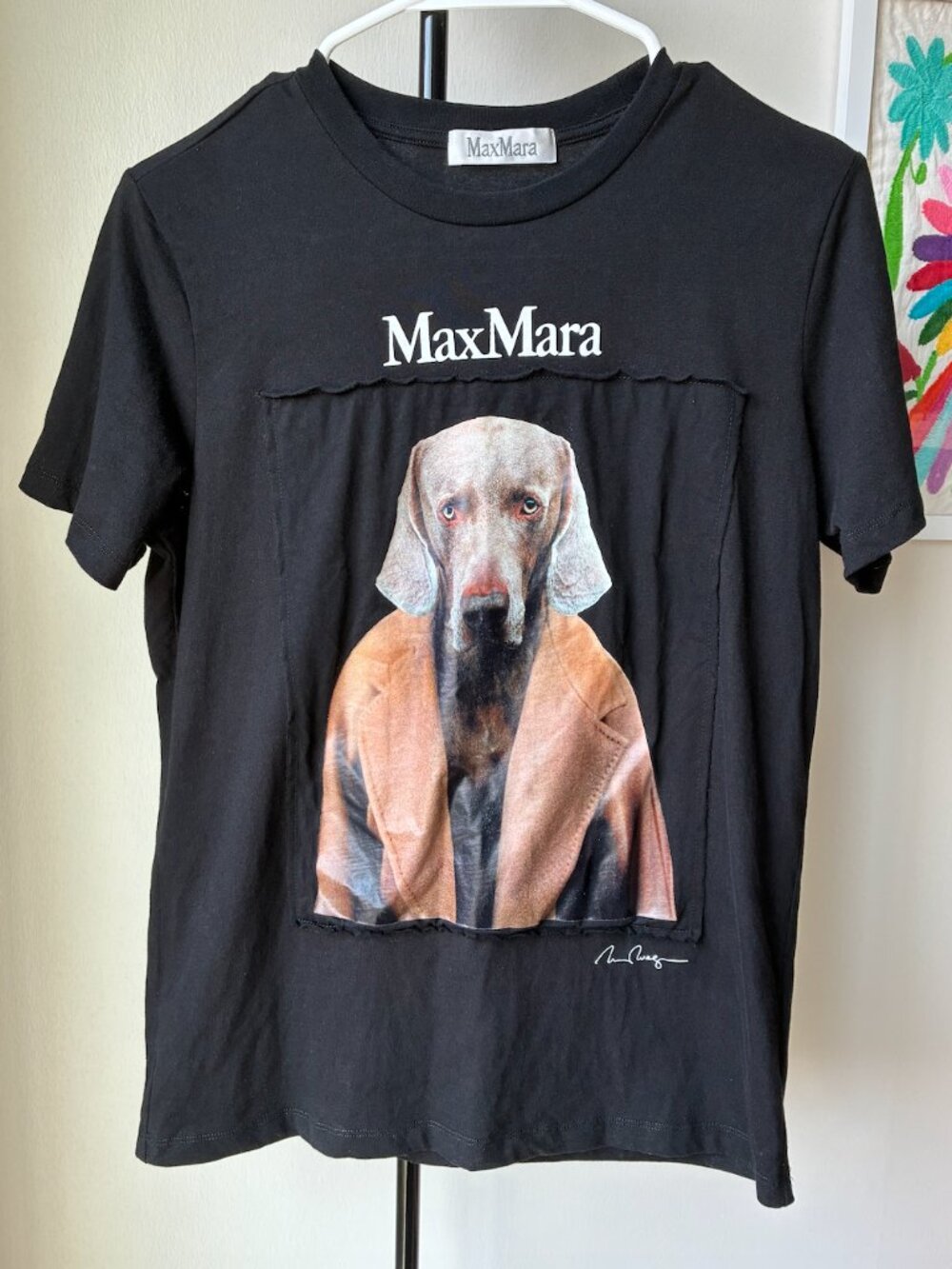 MaxMara Dogstar Iconic Print-Adorned T-Shirt in Black - Size S (See Description)